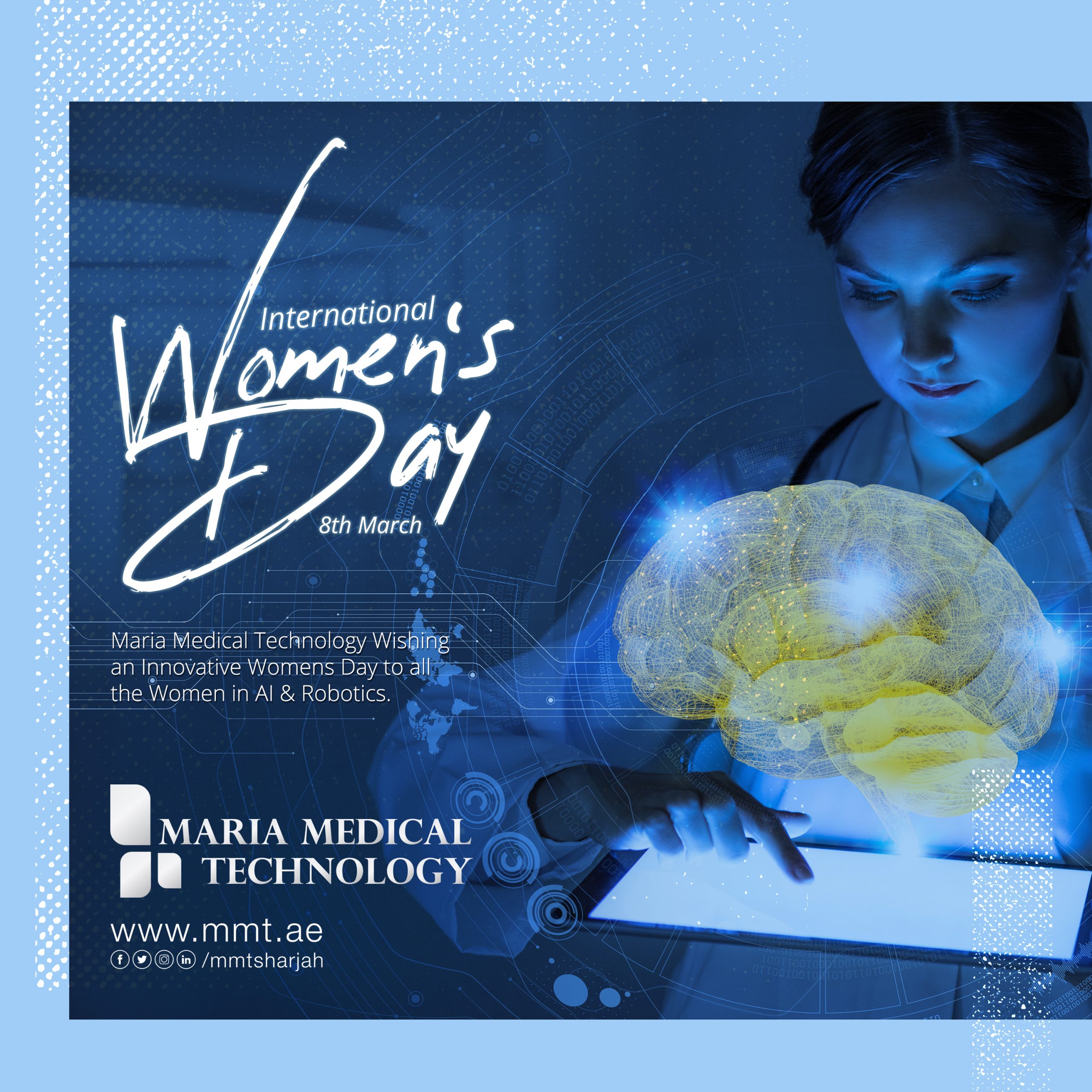 women's day | AI in Sharjah | Artificial Intelligence in Sharjah | Artificial intelligence in uae | Robotics in Sharjah | Medical | technology | cobots | Robotics | Aesthetics | Machines | aesthetic | robotic arm | MMT Sharjah |healthcare robots